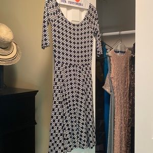 Weston Wear. XS. Navy/white. Great jersey material. Wrinkle free. 3/4 sleeve.